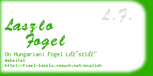 laszlo fogel business card